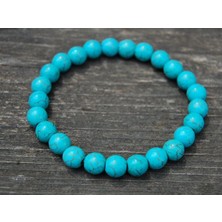 Unisex Turkuaz Doğal Taş Bileklik