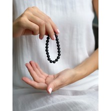 A+ Kalite | Karanlığı Aydınlat: Siyah Obsidyen Doğal Taş Bileklik > Sertifikalı - Handcrafted