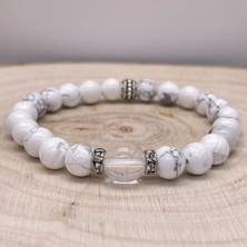 Sükunetin Sembolü Howlite: Unisex Doğal Taş Bileklik