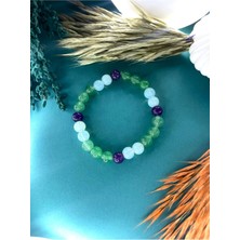 Kadın - Olumlama Cazibe Bilekliği > Şans Açıcı > Aventurin - Ametist - Ay Taşı | Sertifikalı |