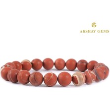A+ Kalite | Kırmızı Jasper Doğal Taş Bileklik > Sertifikalı - Handcrafted