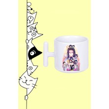 Anime Ubuyashiki Ailesi Karakterleri Demon Slayer Tasarım Baskılı Beyaz T Sap Kupa Bardak