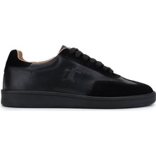 Tamer Tanca Erkek Hakiki Deri Siyah Sneakers & Spor Ayakkabı 233 5100 Erk Ayk Y25 Sıyah Dr/suet