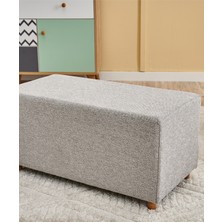 Favora Genma Ahşap Ayaklı Puf - Bej