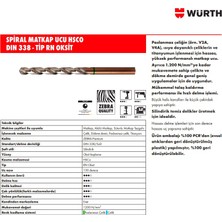Würth 10MM Helezon Matkap Ucu Hsco Dın 338 Tip Rn Oksit