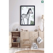 Sevimli Hayvanlar 3'lü Çerçeve Görünümlü Modern Mdf Tablo Seti -Bebek ve Çocuk Odası Dekoru