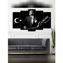 Mustafa Kemal Atatürk 5 Parçalı Tablo
