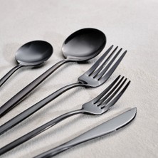 Karaca Orion Black 30 Parça 6 Kişilik Çatal Kaşık Bıçak Seti