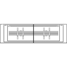 Cletech 2x1 LCD Monitör / Tv Menuboard Duvar Askı Aparatı (40"-55" Arası)