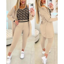 Munn Collection Kadın Uzun Kollu Krep Üçlü Takım