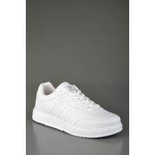 Beyaz Kadın Spor Ayakkabı Sneaker Ortopedik Faylon Taban