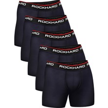 Rockhard Erkek Lacivert Pamuklu Boxer 5'li Paket