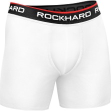Rockhard Erkek Beyaz Pamuklu Boxer 5'li Paket