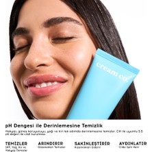 Cream Co. Yeşil Çay Özü Krem Yüz Temizleyici | pH Dengeli Makyaj Temizleme | Tüm Cilt Tipleri