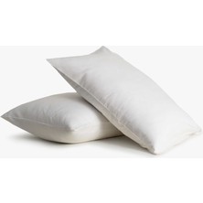 Ecocotton 2'li Düz Yastık Kılıfı %100 Organik Pamuk Saten Krem 50X70 cm