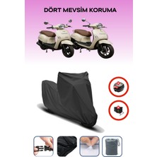 Breen Siyah, Arka Çanta ve Kilit Uyumsuz Arora Cappucino Modellere Uyumlu Motor Örtüsü Motosiklet Brandası, 4 Mevsim Koruma, Su Geçirmez, Dayanıklı Kumaş