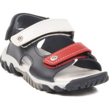 Lacivert-Bej-Kırmızı Hafif Çocuk Sandalet 173110 P