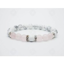 Padore Accessory Doğal Taşların Güç Birliği: Havlit ve Pembe Kuvars Bileklik | Sertifikalı