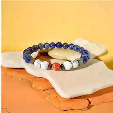 Padore Accessory Güç ve Bilgelik Sembolü: Doğanın Dört Elementi > Lapis, Havlit, Jasper, Hematit Doğal Taş Bileklik