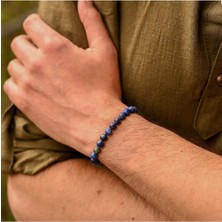 Padore Accessory Tacikistan Lapis Lazuli Zihin Duygusal Dengenin Yeniden Kazanılması: Unisex Doğal Taş Bileklik