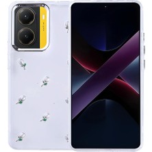 Xiaomi Poco X7 Pro Uyumlu Kılıf Airbag Tasarımlı Simli Şeffaf Kutup Kapak