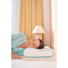 Boyun Destekli Ortopedik Visco Yastık 56X36X11/7 cm