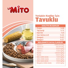 La Mito Adult Cat Tavuklu Yetişkin Kedi Maması 1kg x 10 Adet, Tüm Irklar İçin, Doğal, Şeker İçermez