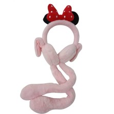 Peluş Minnie Mouse Sesli Oynar Kışlık Kulaklık