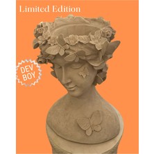 Fu Glowıs - Limited Edition, Dev Boy Kelebekli Tanrıça Figürlü Dekoratif Objede Amber Kokulu Mum - Özel Döküm