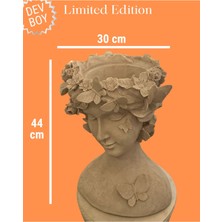 Fu Glowıs - Limited Edition, Dev Boy Kelebekli Tanrıça Figürlü Dekoratif Objede Amber Kokulu Mum - Özel Döküm