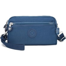 Smartbags Mini Boy Krinkıl Kumaş Kadın Çapraz Çanta 2022-1112 Lacivert