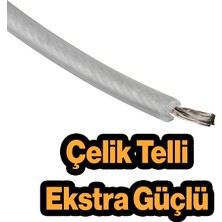 Çelik Telli Motorlu Tırpan Yuvarlak Misina Çim Ot Biçme Teli Güçlü Profesyonel 3.3 mm 26 Metre