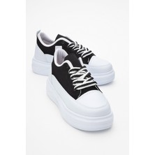 Ccway Kadın Anorak Spor Ayakkabı BEYAZ SİYAH