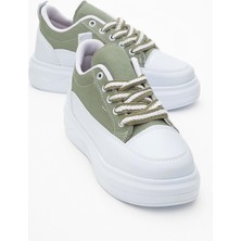 Ccway Kadın Anorak Spor Ayakkabı BEYAZ YEŞİL