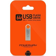 Powerway 64 GB Metal USB 2.0 Flash Bellek