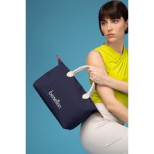 Benetton Kadın Kol Çantası BNT1612 Laci Bej Kırmızı