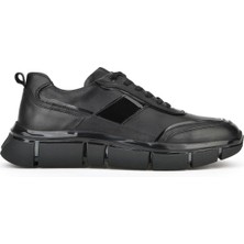 Ziya, Erkek Hakiki Deri Sneaker 153498Z1792 Siyah