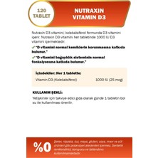 Nutraxin D3 Vitamini 120 Tablet - D3 1000 Iu