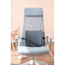 Ortopedik Sünger Bel Yastığı Ofis Araba Koltuk Yastığı Bel Destek Minderi 35X34X12 cm