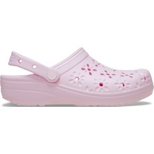 Crocs Classic Floral Cut Out Clog Açık Pembe Unisex Terlik 210927