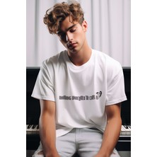 Qoeuyl Boutique ''...anythıng Unrelated To Cats It'' Kızgın Kedi Baskılı Unisex %100 Pamuklu T-Shirt