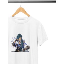 Kaeye Genshin Impact Baskılı Hediyelik Eğlenceli Beyaz Unisex T-Shirt