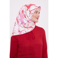 Pembe Crack Desen Trend Twill Eşarp
