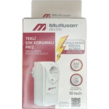 Mutlusan Tekli Şok Korumalı Priz