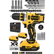Assur 12V Metal Şanzıman Çift Akülü Bakır Sargı Şarjlı Matkap Akülü Vidalama