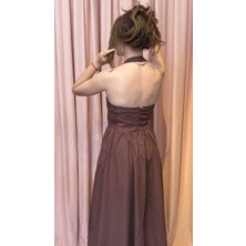 Korsaj Detay Askılı Elbise