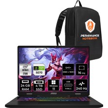 MSI Crosshair 16 Hx Aı Intel Core Ultra 9 275HX 24GB 4tb SSD RTX5070/8GB 115W 16" Qhd+ 240Hz W11H Taşınabilir Bilgisayar & Per4 Çanta D2XWGKG047XTRP355
