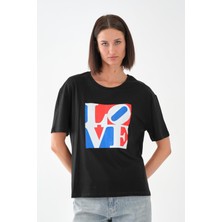 Alexandergardı Baskılı Basic Kadın T-Shirt