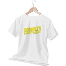 Qoeuyl Boutique Brooklyn Nine Nine Baskılı Hediyelik Beyaz Unisex T-Shirt