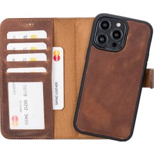 Sarac Store Apple iPhone Gerçek Deri Telefon Cüzdanlı Kılıfı